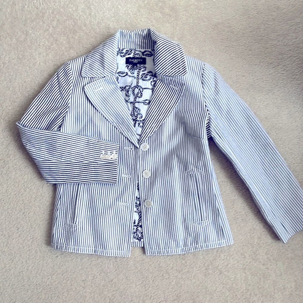 Talbots Seersucker Jacket 6P